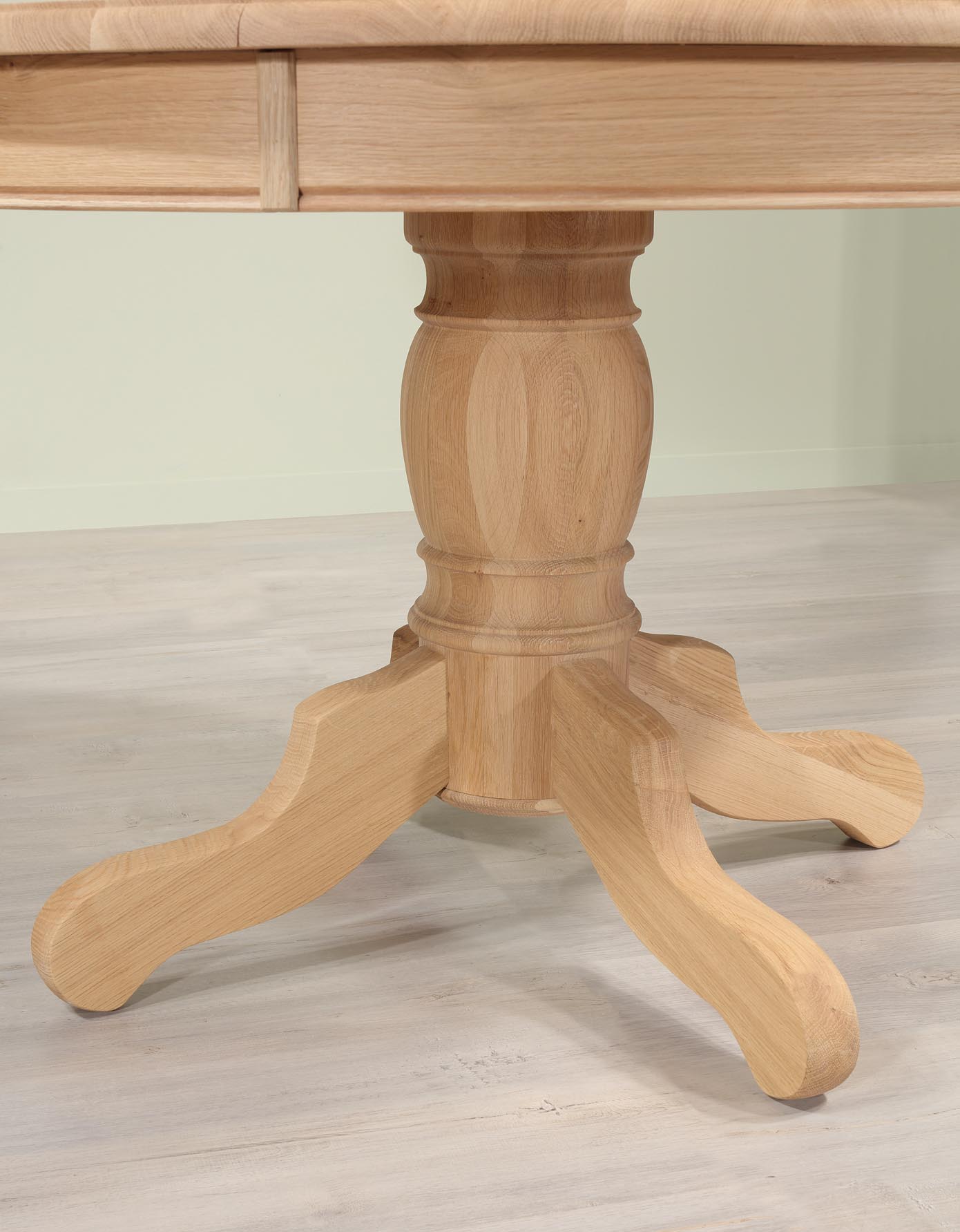Pata en madera de roble para mesa de pie central, redondas, cuadradas..