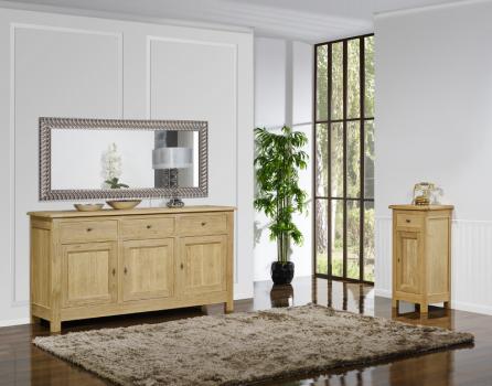 Aparador comedor con 3 puertas Yago fabricado en madera de roble macizo