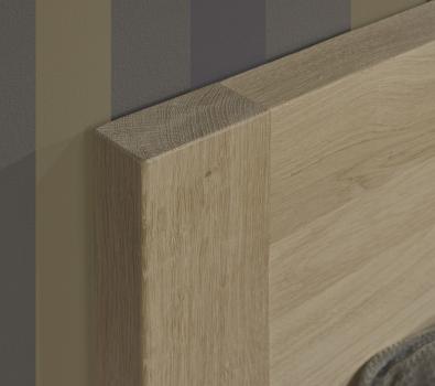 Cama de 140x190 Colección Naturaleza fabricada en madera maciza de roble en estilo contemporáneo