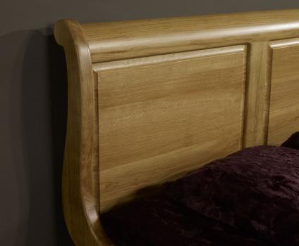 Cama barco fabricada en madera de roble macizo en estilo Louis Philippe 140*190