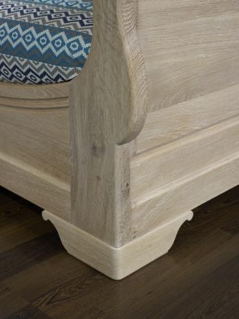 Cama barco Mathis fabricada en madera de roble macizo al estilo Louis Philippe 90x190