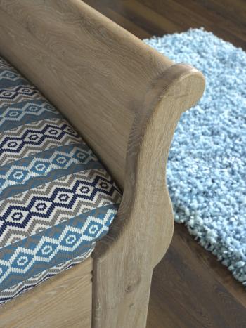 Cama barco Mathis fabricada en madera de roble macizo al estilo Louis Philippe 90x190