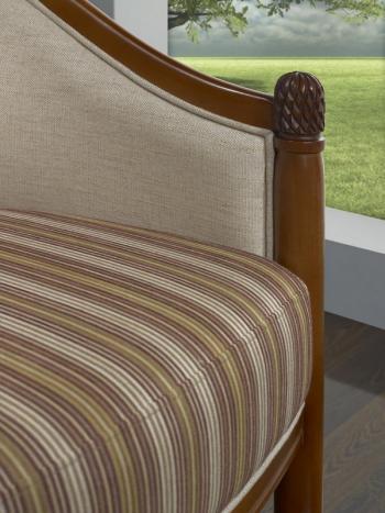 Sillón Caroline cabriolet fabricado en madera de haya macizo de estilo Louis Philippe
