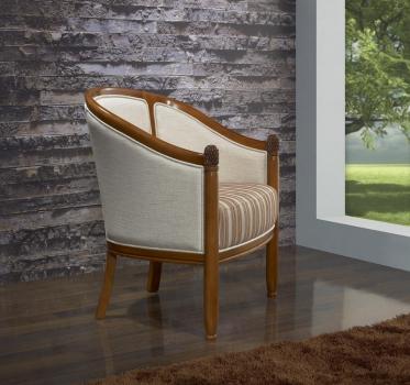 Sillón Caroline cabriolet fabricado en madera de haya macizo de estilo Louis Philippe