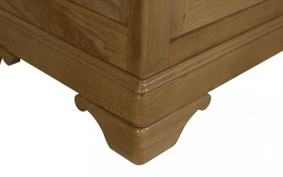 Muebles TV 2 puertas Jasmina fabricado en madera de roble macizo al estilo Louis Philippe con meseta giratoria