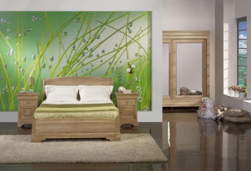 Cama Guillaume fabricada en madera de roble macizo de estilo Louis Philippe 140*190