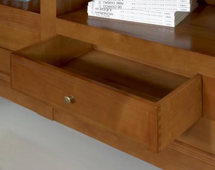 Biblioteca Florencia fabricada en madera de cerezo macizo al estilo de Louis Philippe 