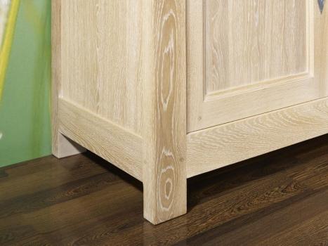 Aparador comedor de 4 puertas fabricado en madera de roble macizo estilo Rústico