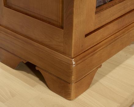 Armario vitrina Angelo de 1 puerta fabricado en de roble macizo al estilo Louis Philippe