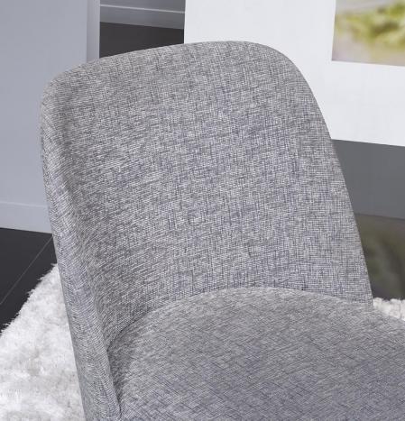 Silla Alfonso, asiento y respaldo tapizados, pies de madera maciza de Fresno línea contemporánea