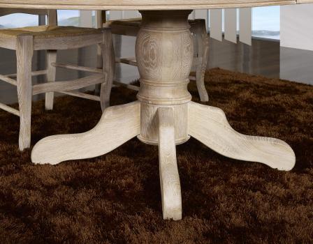 Clément Solid Oak Louis Philippe style Oak extending table