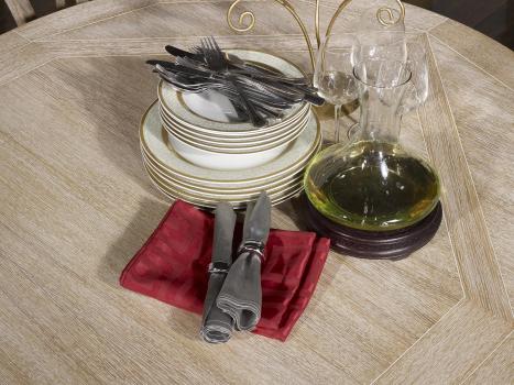 Clément Solid Oak Louis Philippe style Oak extending table