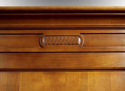 Armario Saul de 1 puerta y 2 cajones fabricado en madera de Cerezo macizo estilo Directoire