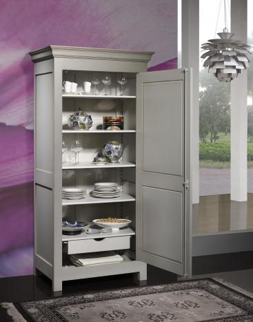 Armario de cocina Antonio de 1 puerta fabricado en madera de roble macizo estilo Rústico