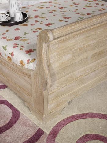 Cama barco Carlos fabricada en madera de roble macizo 160x200 en estilo Rústico