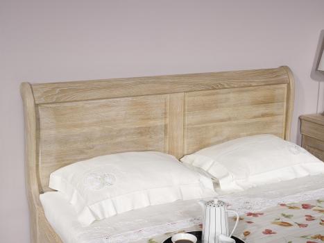 Cama barco Carlos fabricada en madera de roble macizo 160x200 en estilo Rústico