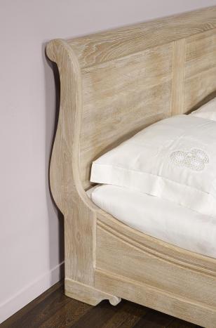 Cama barco Carlos fabricada en madera de roble macizo 160x200 en estilo Rústico