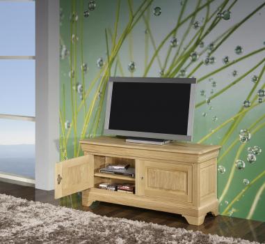 Mueble TV 16/9 Hermes fabricado en madera de Roble macizo al estilo Louis Philippe