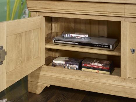 Mueble TV 16/9 Hermes fabricado en madera de Roble macizo al estilo Louis Philippe