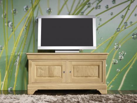 Mueble TV 16/9 Hermes fabricado en madera de Roble macizo al estilo Louis Philippe
