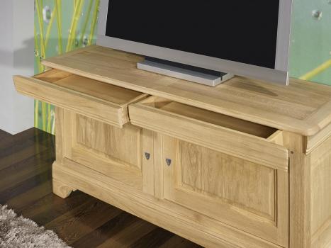 Mueble TV 16/9 Hermes fabricado en madera de Roble macizo al estilo Louis Philippe