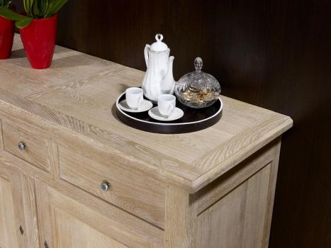 Aparador Filomena de 2 puertas fabricado en madera de roble macizo estilo Rústico