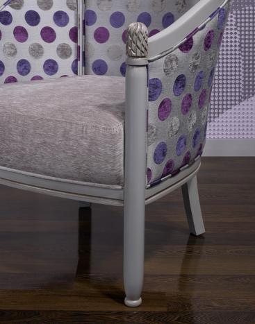 Silla Elena Cabriolet fabricado en madera de haya macizo estilo Louis Philippe
