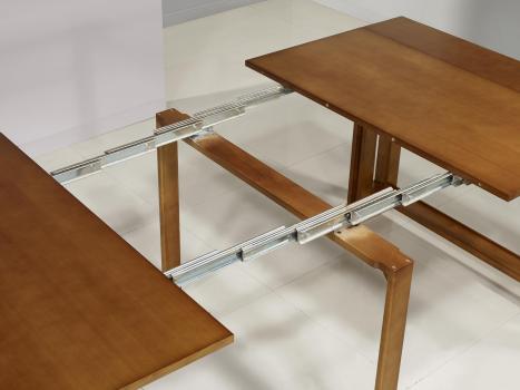 Consola / Mesa extensible fabricada en madera de cerezo macizo estilo contemporáneo con 4 extensiones