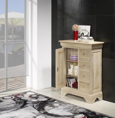 Recibidor Juan fabricado en madera de Roble macizo en estilo Louis Philippe 