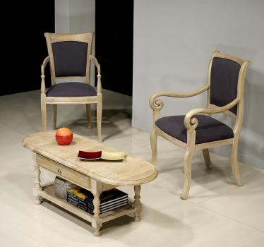 Xavier Solid Oak Louis Philippe style Armchair