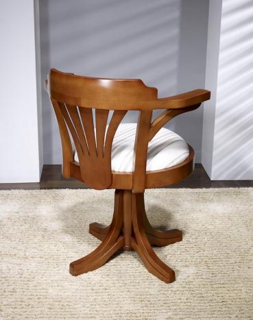 Silla de escritorio Emilio  fabricada en madera de haya maciza estilo Louis Philippe