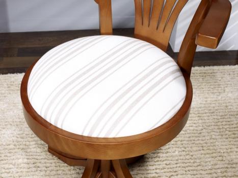 Silla de escritorio Emilio  fabricada en madera de haya maciza estilo Louis Philippe