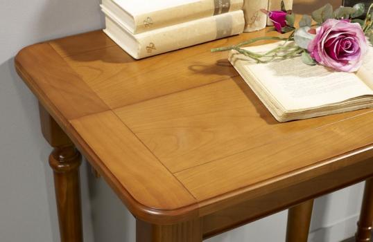 Consola extensible Catalina fabricada en cerezo macizo al estilo Louis Philippe