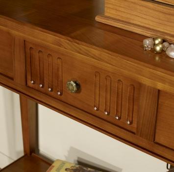 Consola Leslie fabricada en madera de cerezo macizo estilo Directorio