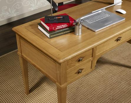 Escritorio 5 cajones Jean hecha en roble macizo estilo Directorio