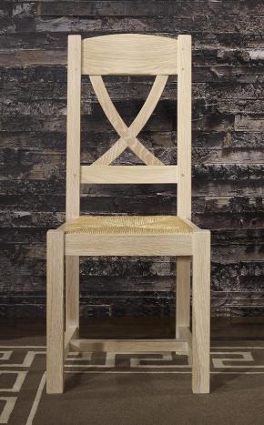 Silla Olivier fabricada en madera de roble macizo estilo rústico