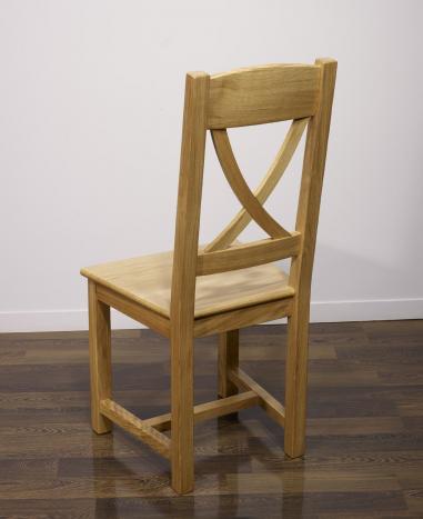 Silla Olivier fabricada en madera de roble macizo estilo rústico