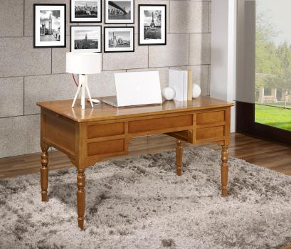 Escritorio 5 cajones fabricado en madera de cerezo macizo al estilo Louis Philippe