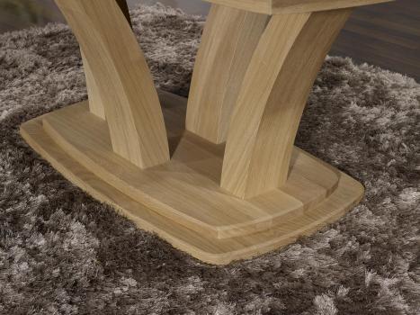 Mesa de comedor rectangular fabricada en madera de roble maciza con acabado cerámico y roble cepillado 160x110 estilo contemporáneo