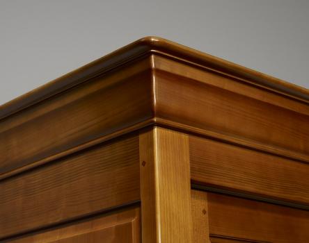Armario de 2 puertas CORREDERAS fabricado en madera de cerezo macizo al estilo Louis Philippe