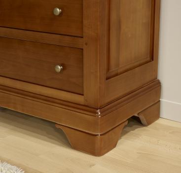 Cajonera fabricada en madera de Cerezo Macizo al estilo Louis Philippe