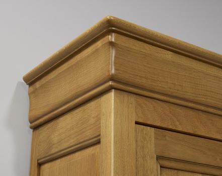 Armario de 1 puerta fabricado en madera de roble macizo estilo Louis Philippe