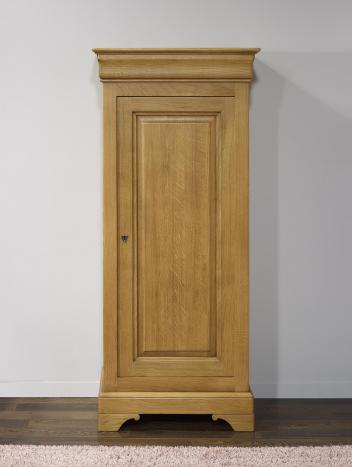 Armario de 1 puerta fabricado en madera de roble macizo estilo Louis Philippe