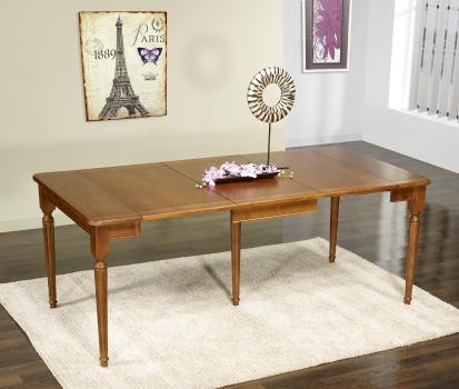Consola Mafalda extensible fabricada en madera de cerezo macizo al estilo Louis XVI 