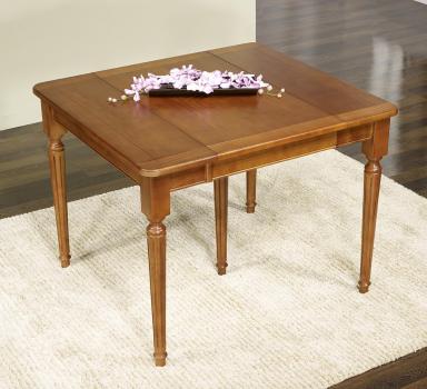 Consola Mafalda extensible fabricada en madera de cerezo macizo al estilo Louis XVI 