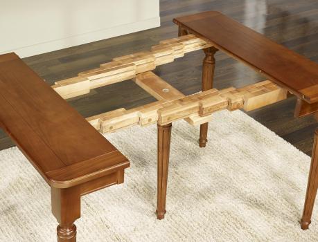 Consola Mafalda extensible fabricada en madera de cerezo macizo al estilo Louis XVI 