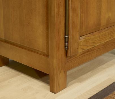 Mueble 1 puerta 1 cajón hecho de roble macizo estilo Countryman acabado en Roble Dorado