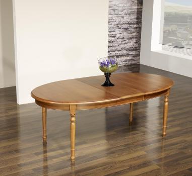 Solid Oak Louis Philippe style Oval extending dining Table 