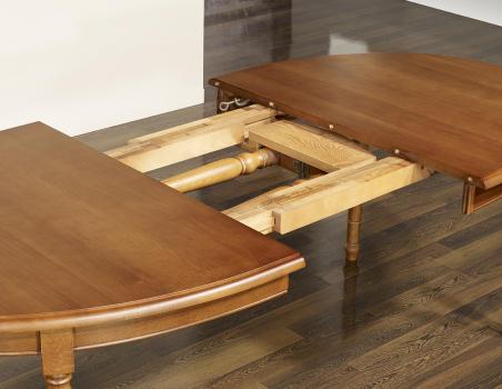 Solid Oak Louis Philippe style Oval extending dining Table 