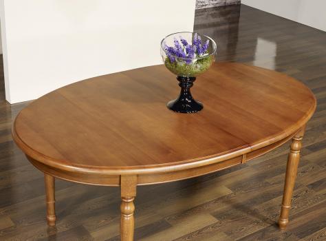 Solid Oak Louis Philippe style Oval extending dining Table 